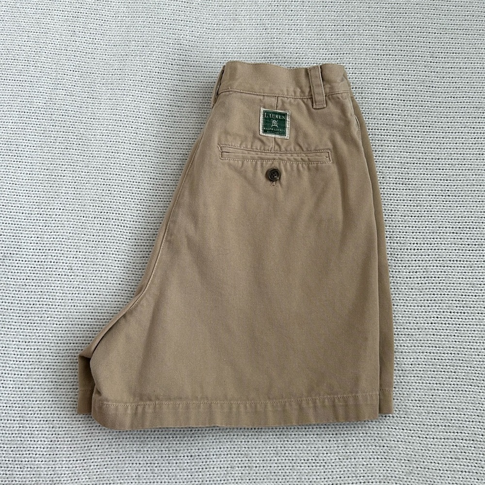 Ralph Lauren Khaki High-Waist Women’s Shorts